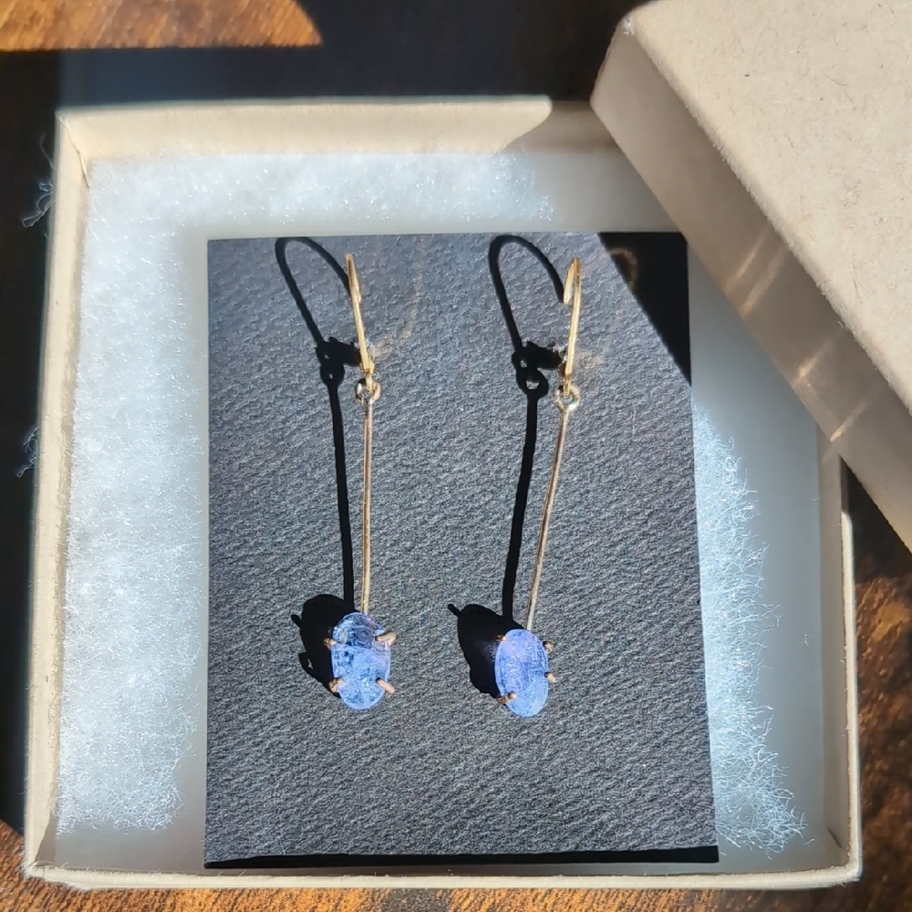 Elegant Gold and Amethyst Drop Earrings